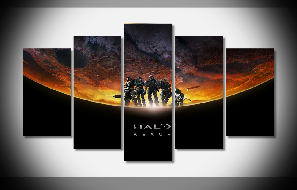 Halo Reach Poster Gaming Canvas Wall Art