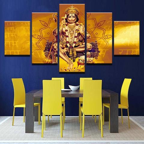 Hanuman Gold – Religion Canvas Wall Art