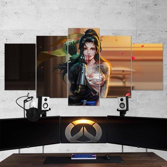 Hanzo Female – Gaming Canvas Wall Art