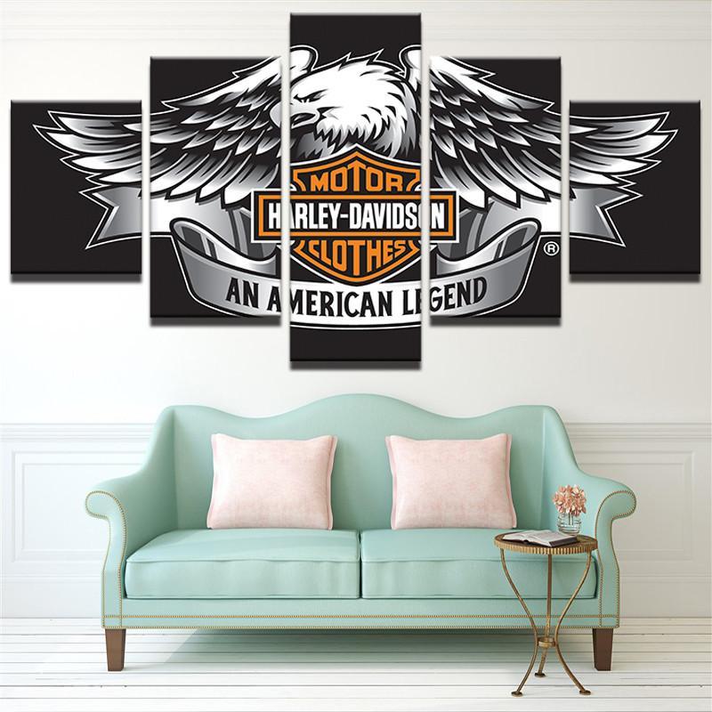 Harley Davidson American Legend Clothes Car & Motor – Canvas Wall Art