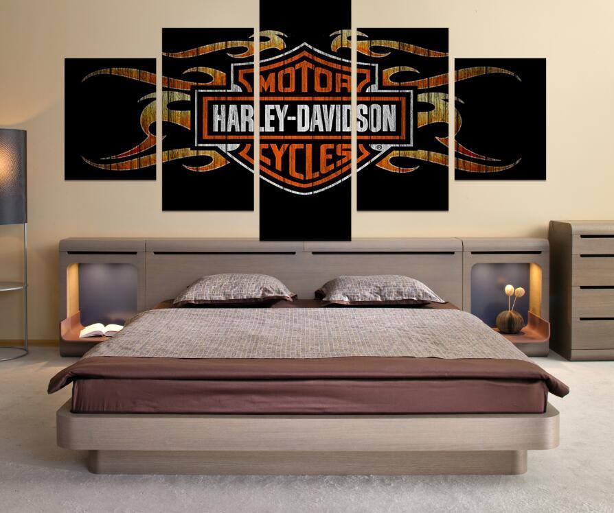 Harley Davidson Get It Framed Car &Amp; Motor – Canvas Wall Art