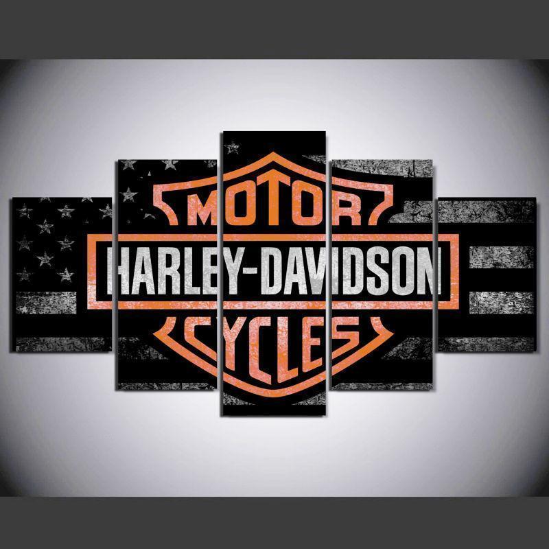 Harley Davidson Motorcycles Car &Amp; Motor – Canvas Wall Art