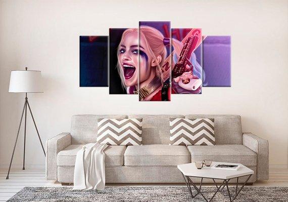 Harley Quinn Large Suicide Squad Harley Quinn – Dc Canvas Wall Art