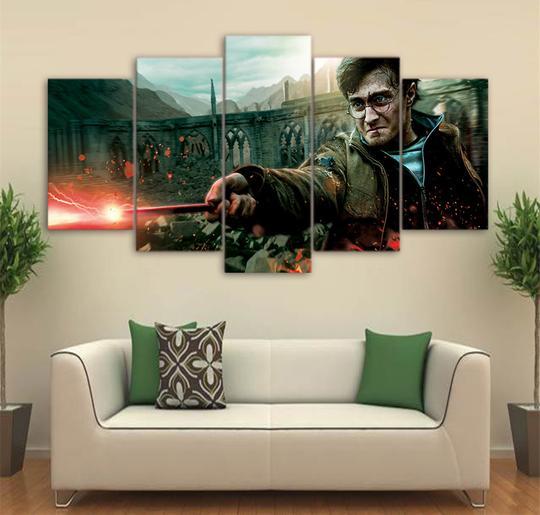 Harry Potter Battle Of Hogwarts – Movie Canvas Wall Art