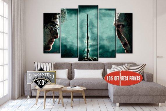 Harry Potter, Deathly Hallows Lord Voldemort – Movie Canvas Wall Art