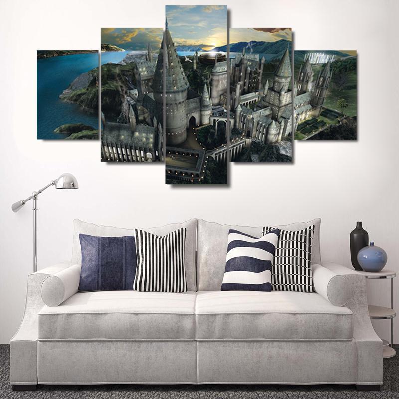 Harry Potter Hogwarts Sunset – Movie Canvas Wall Art