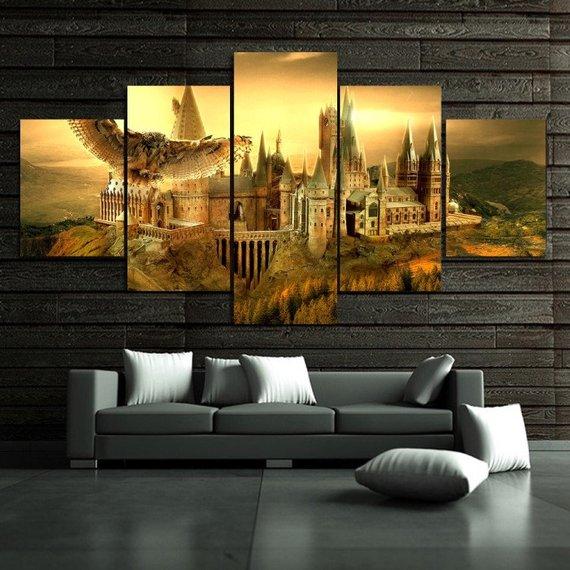 Harry Potter Poster Hogwarts Castle – Movie Canvas Wall Art