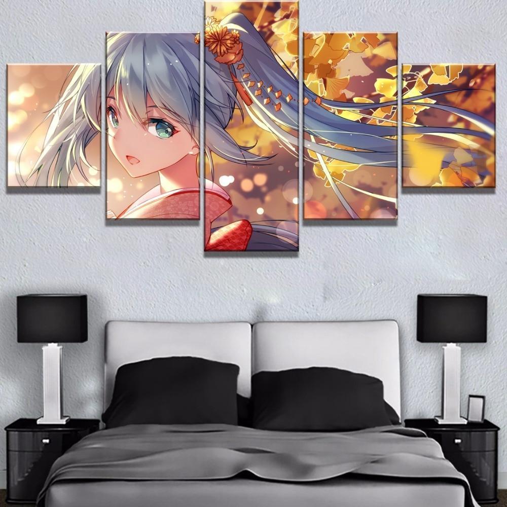 Hatsune Miku Cute Girl Anime – Canvas Wall Art