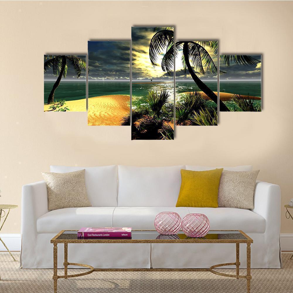 Hawaiian Sunset In Tropical Paradise Nature – Canvas Wall Art