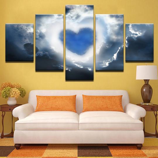 Heart In The Clouds – Abstract Canvas Wall Art