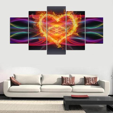 Heart Of Fire – Abstract Canvas Wall Art