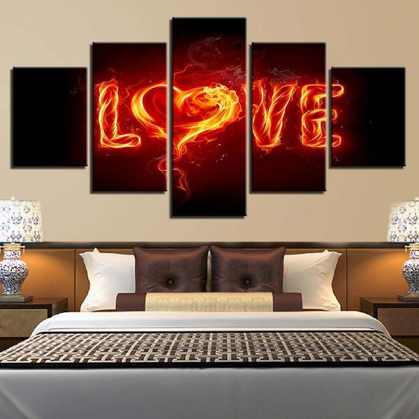 Heart Shape Love Letters – Abstract Canvas Wall Art