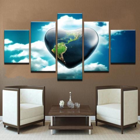 Hearth Shaped Earth – Abstract Canvas Wall Art