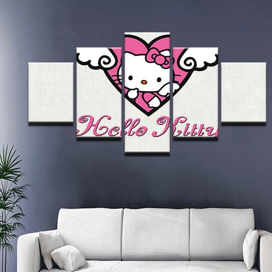 Hello Kitty – Abstract Canvas Wall Art