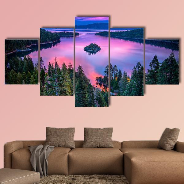 High Angle View Of Lake Tahoe – Nature Canvas Wall Art