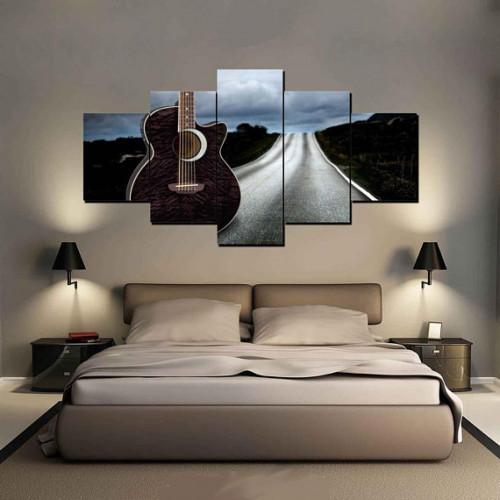 Highway Guitar Music – Music Canvas Wall Art