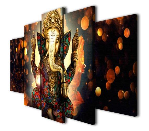 Hindu God Ganesha 15 – Religion Canvas Wall Art