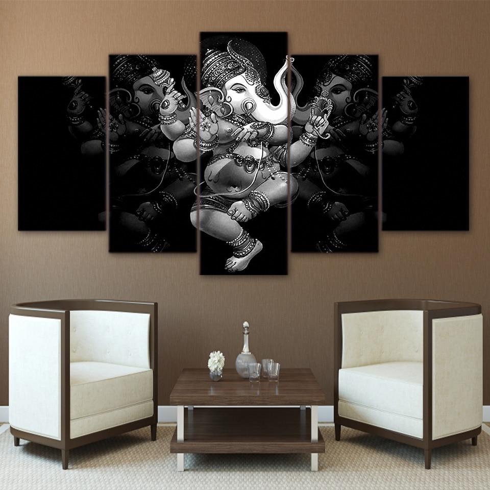 Hindu God Ganesha Elephant 7 – Religion Canvas Wall Art