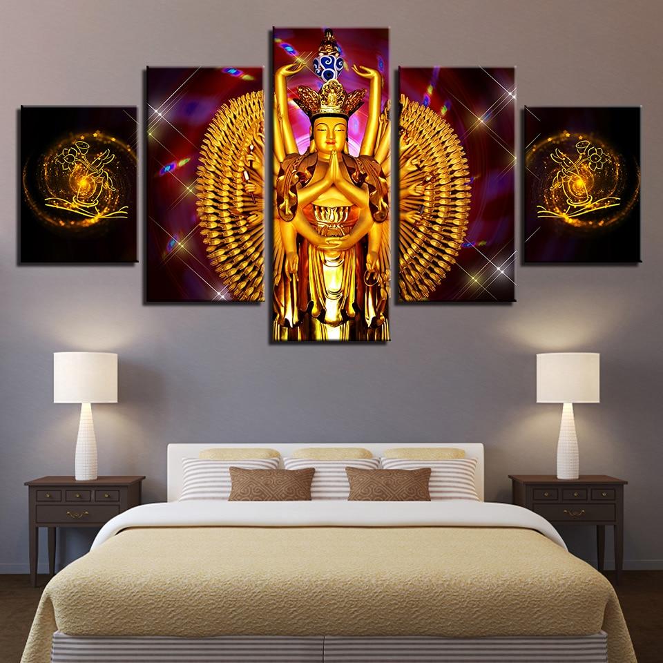 Hindu Thousand-Hand Kwan-Yin – Religion Canvas Wall Art