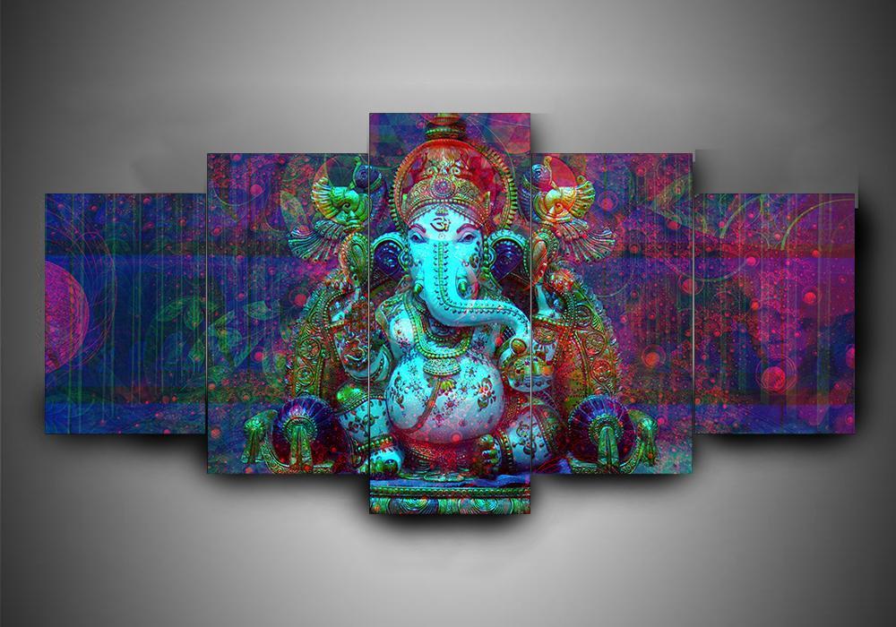 Hinduism – Religion – Ganesha 3 – Religion Canvas Wall Art