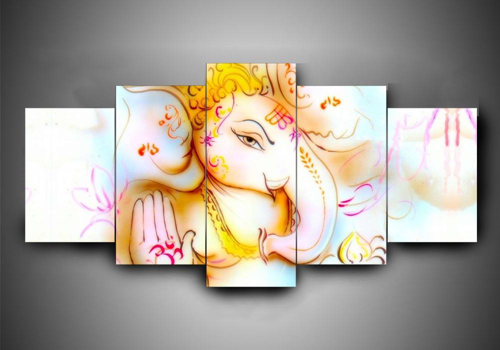 Hinduism – Religion – Ganesha 5 – Religion Canvas Wall Art
