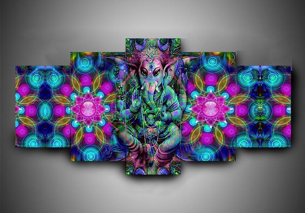 Hinduism – Religion – Ganesha 8 – Religion Canvas Wall Art