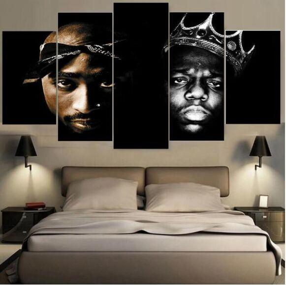 Hiphop Music Tupac And Biggie – Sport Canvas Wall Art