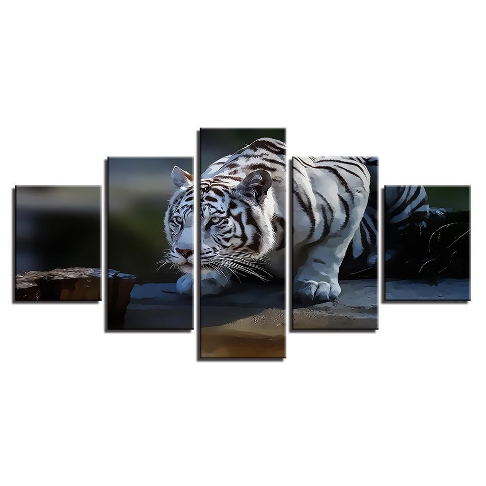 Home White Tiger 1 – Animal Canvas Wall Art