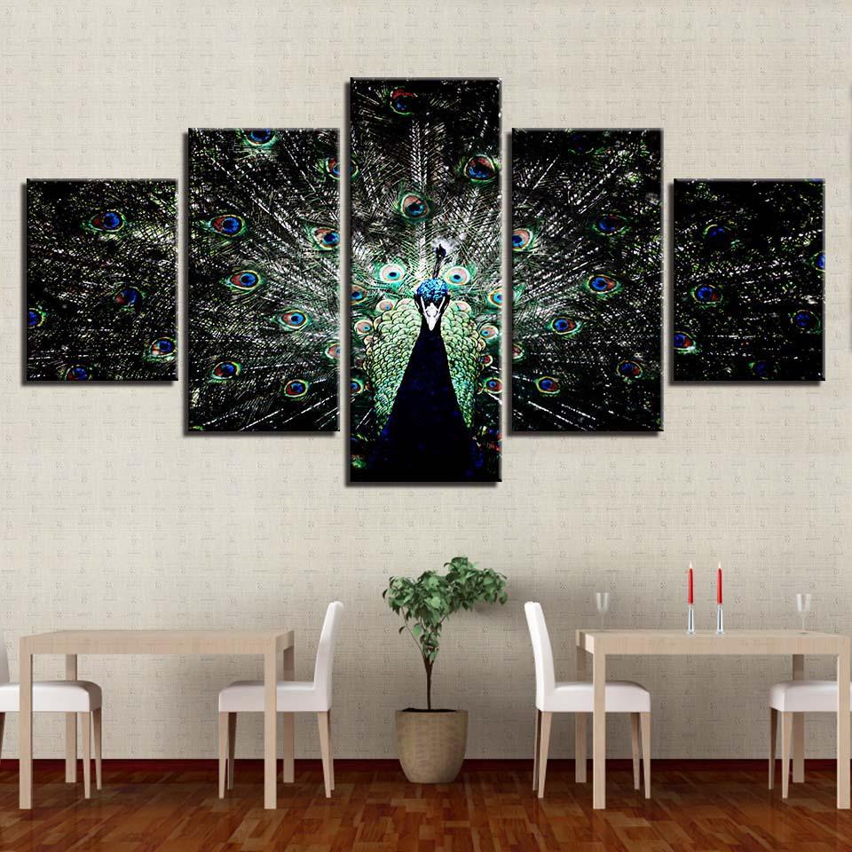 Homeative Abstract Animal Peacock – Animal Canvas Wall Art