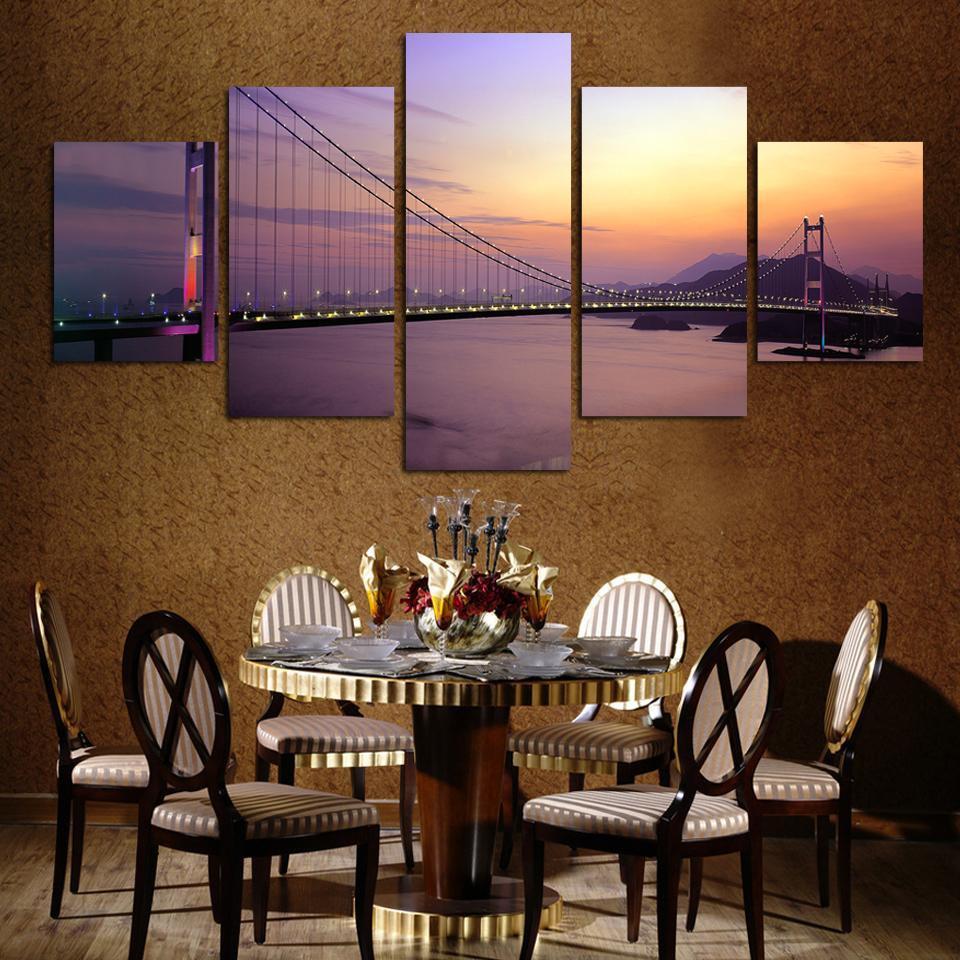 Hong Kong Sunset Skyline – Nature Canvas Wall Art