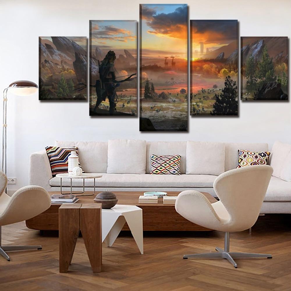 Horizon Zero Dawn The War While Sunset Gaming – Canvas Wall Art