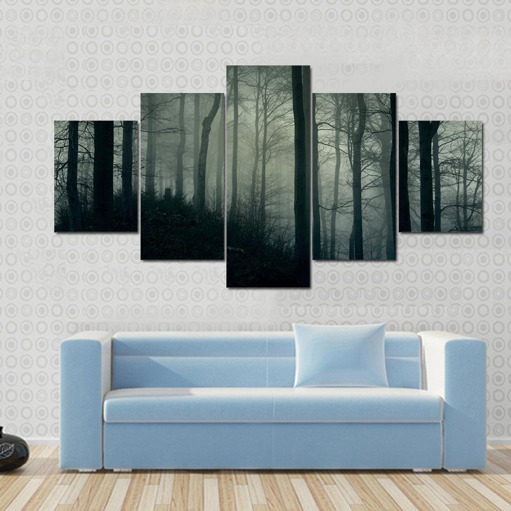 Horror Foggy Jungle – Nature Canvas Wall Art
