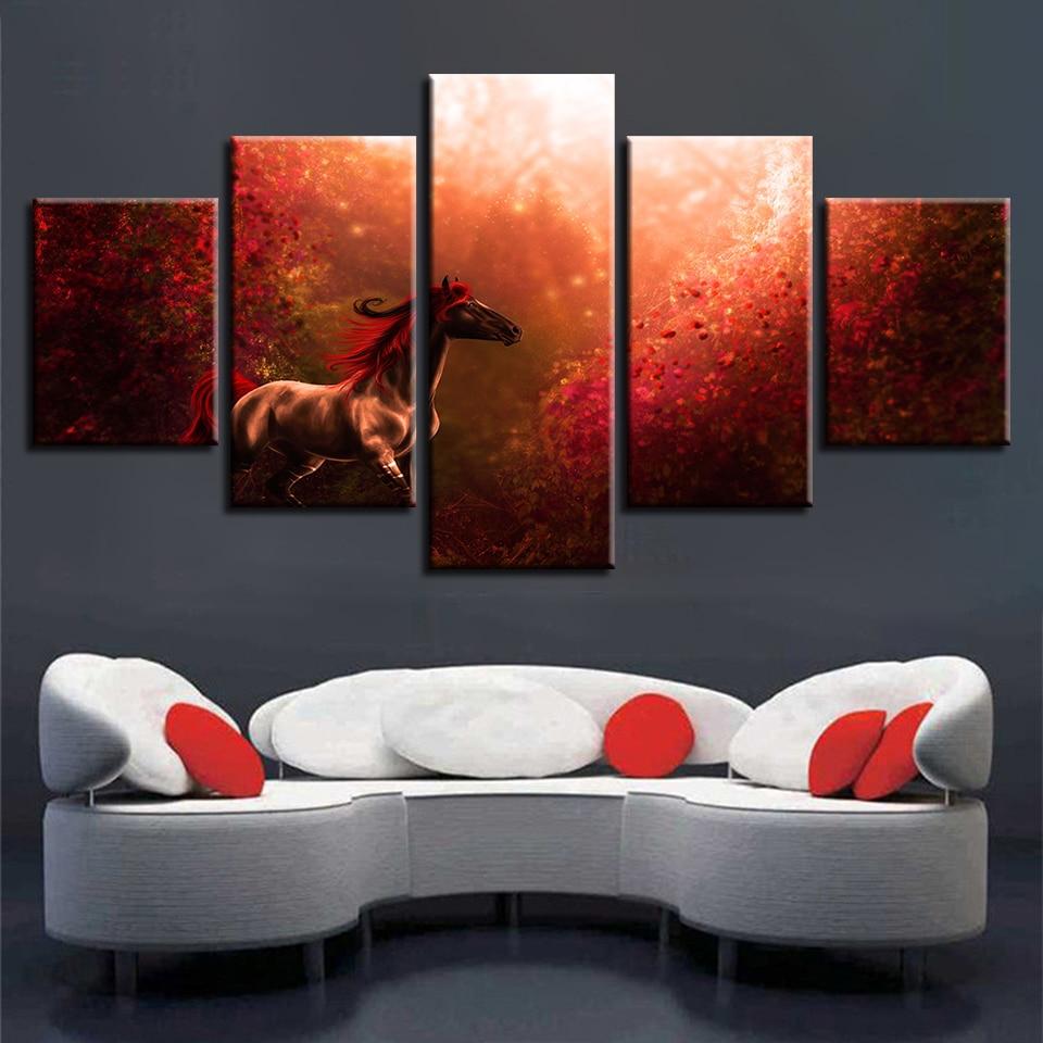 Horse Forest – Animal Canvas Wall Art