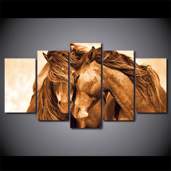 Horse Love 01 – Animmal Canvas Wall Art