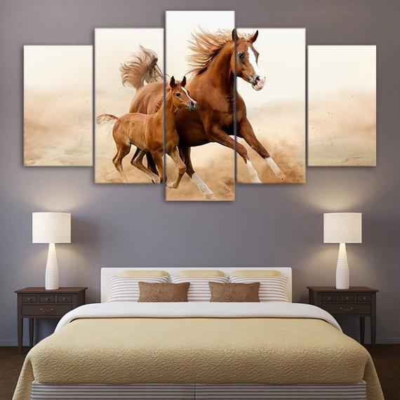 Horse Play 02 – Animal Canvas Wall Art