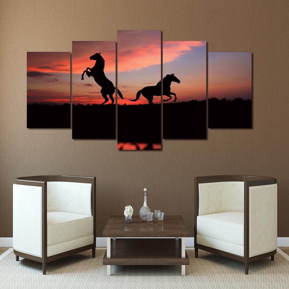 Horse Seascape – Animal Canvas Wall Art