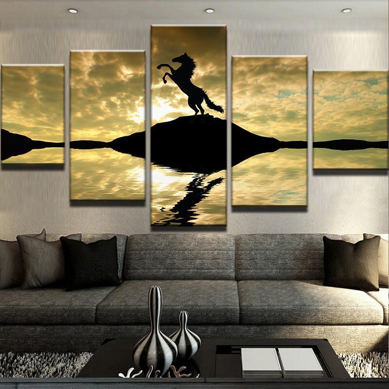 Horse Silhouette – Animal Canvas Wall Art