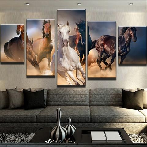 Horse Stampede – Animal Canvas Wall Art