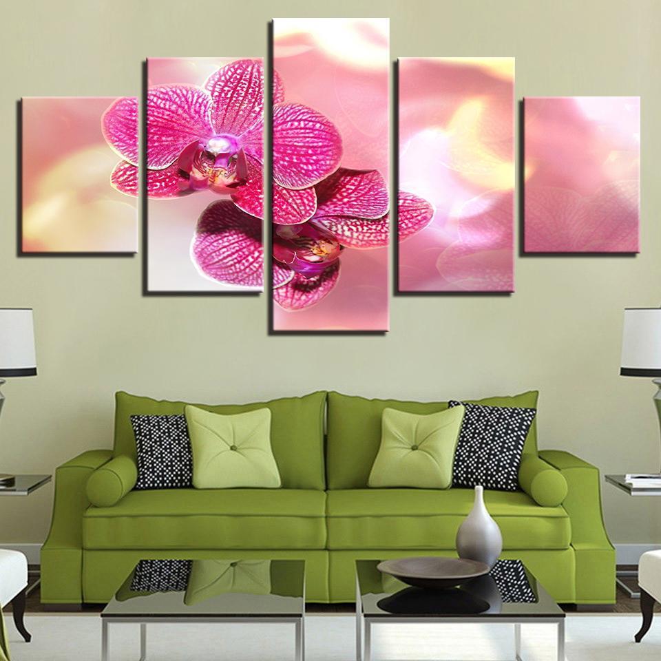 Hotel Beautiful Moth Orchid Flower – Nature Canvas Wall Art
