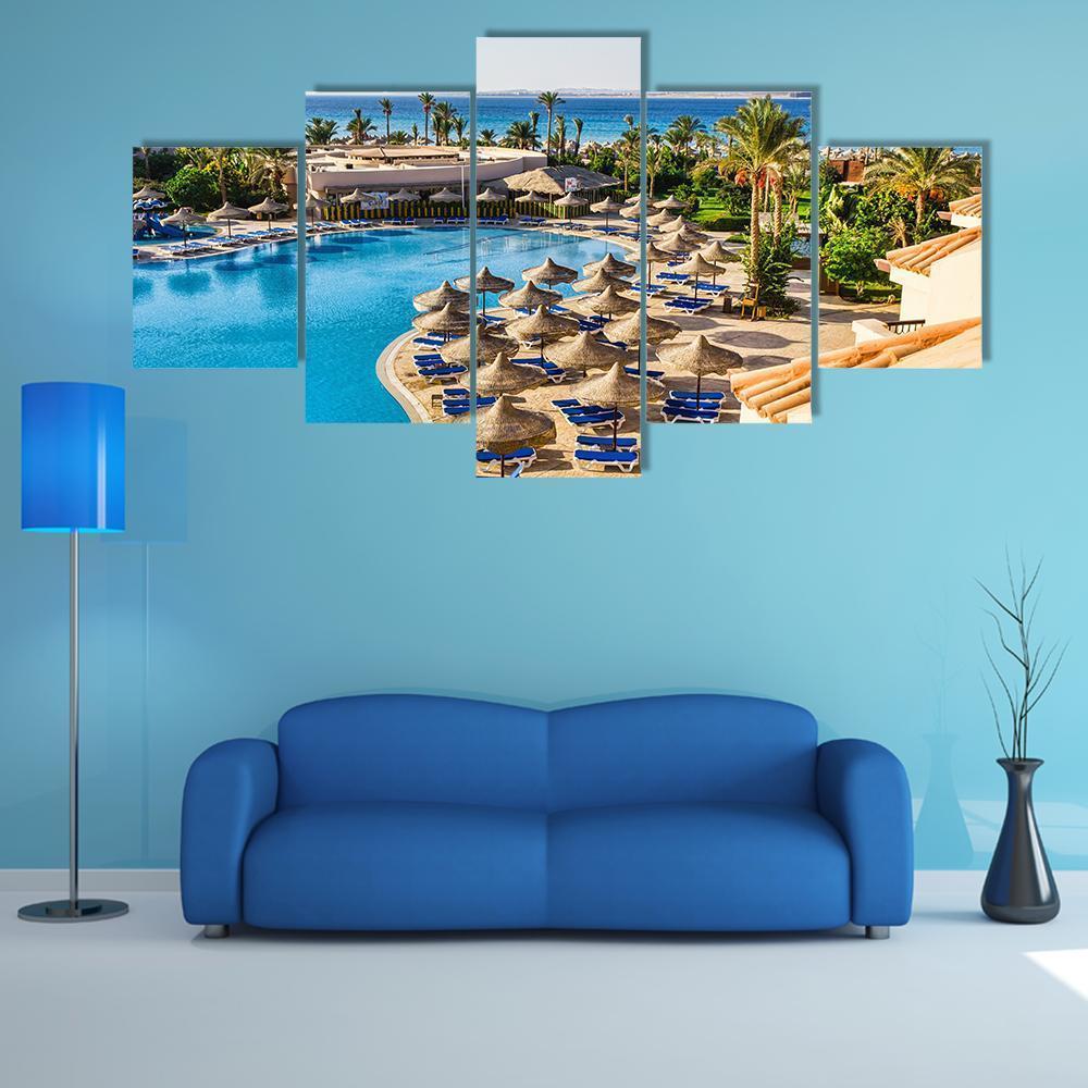 Hotel In Egypt To The Pool – Nature Canvas Wall Art