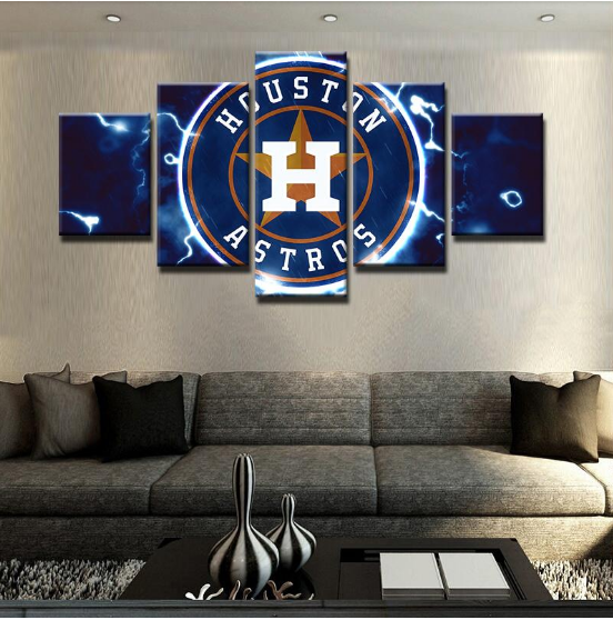 Houston Astros Team Baseball Sport Canvas Wall Art