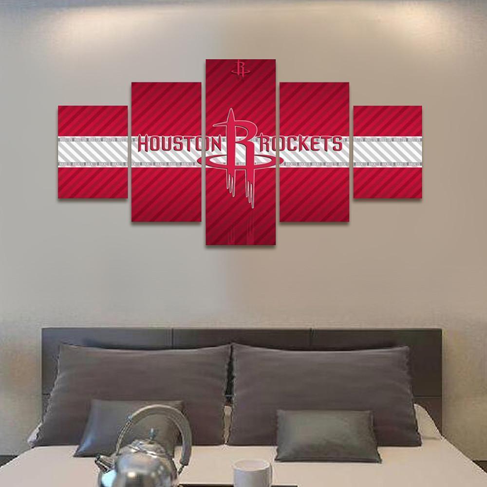 Houston Rockets Logo Basketball – Canvas Wall Art