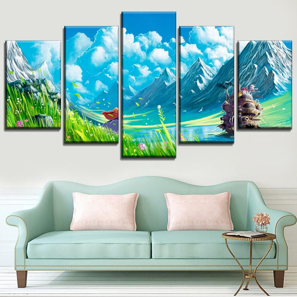 Howl’S Moving Castle Nature Anime – Canvas Wall Art