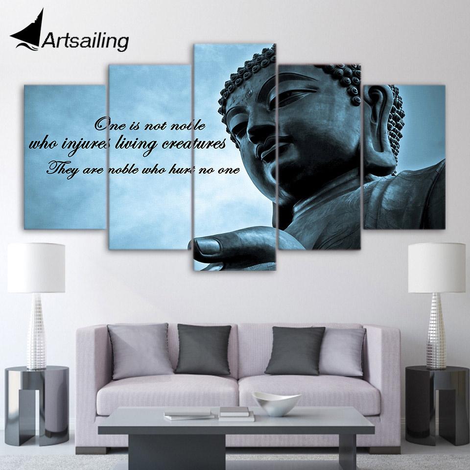Huge Buddha Statue Zen – Religion Canvas Wall Art