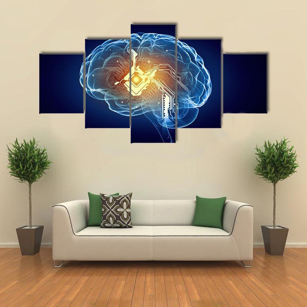 Human Brain – Abstract Canvas Wall Art