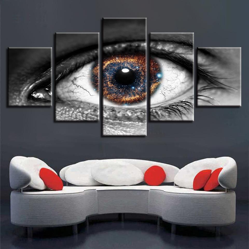 Human Eyes – Abstract Canvas Wall Art