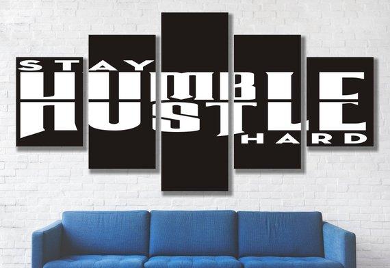 Humble Hustle – Abstract Canvas Wall Art