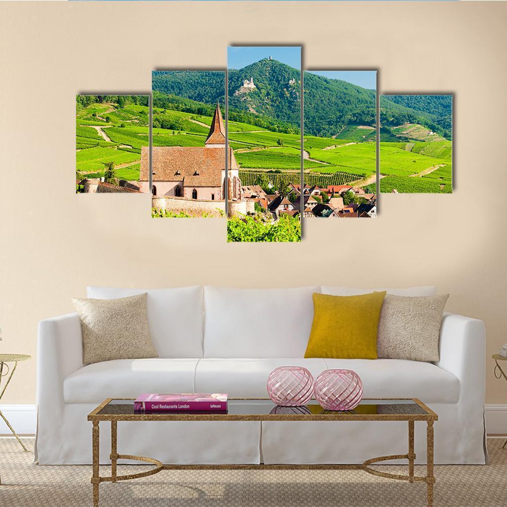Hunawihr Village In Alsace – Nature Canvas Wall Art