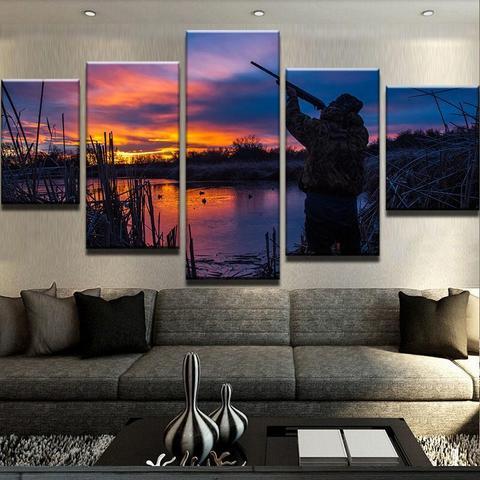 Hunting At Dusk 1 – Hunting Canvas Wall Art