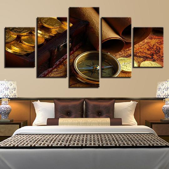 Hunting For Treasure Pirate Compass – Abstract Canvas Wall Art